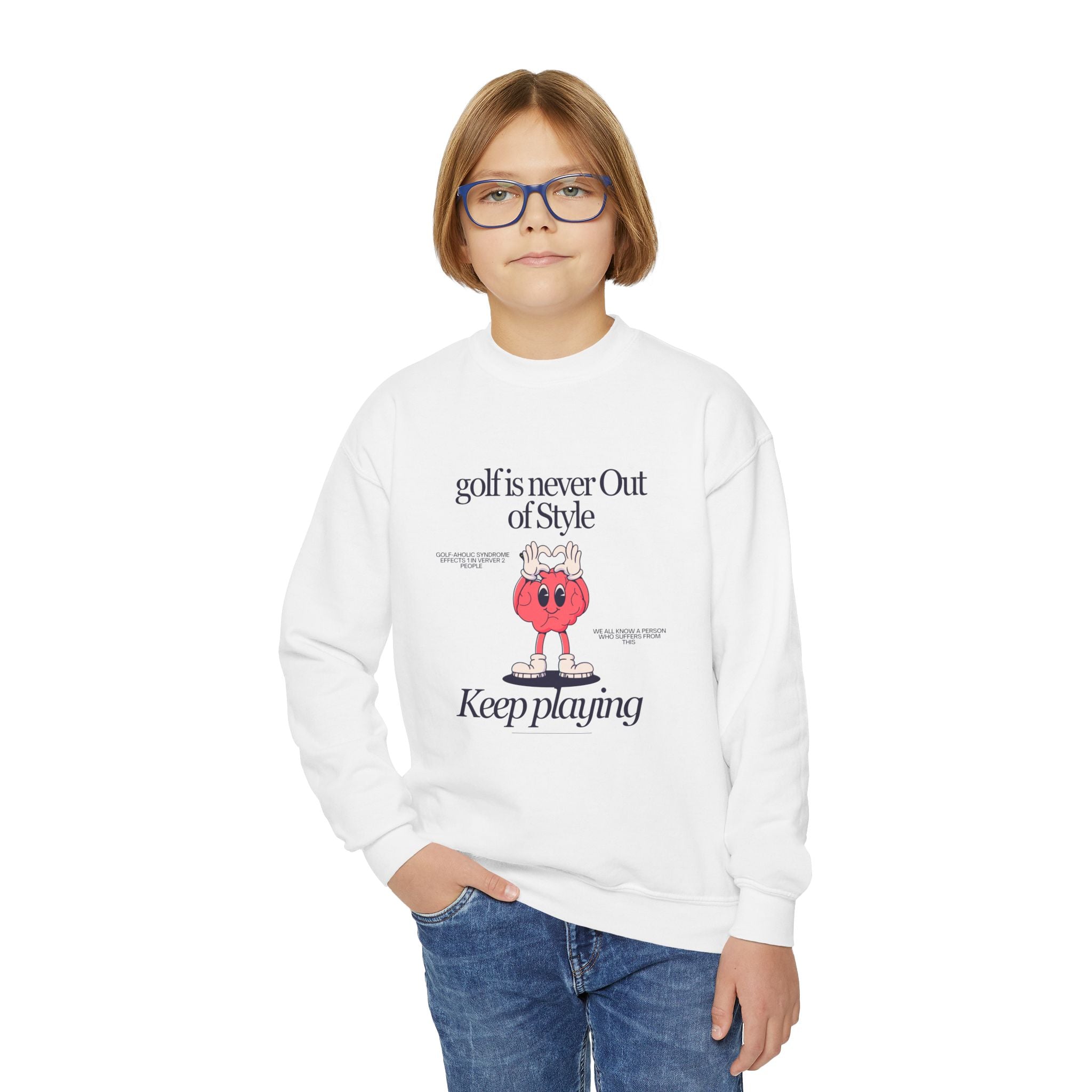golf is never out of style youth sweatshirt
