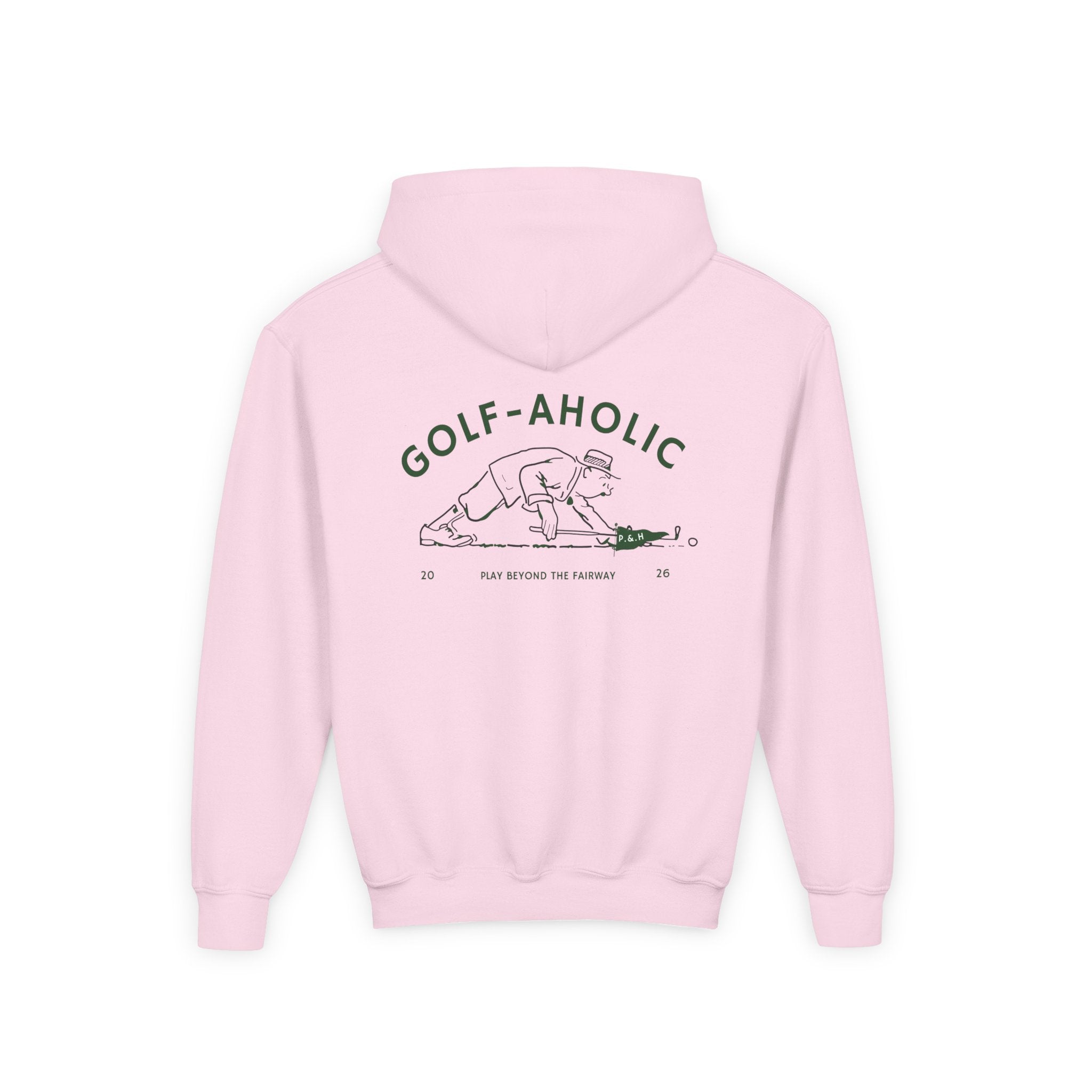 Golf-Aholic Youth Hoodie — Funny Kids Golf Pullover