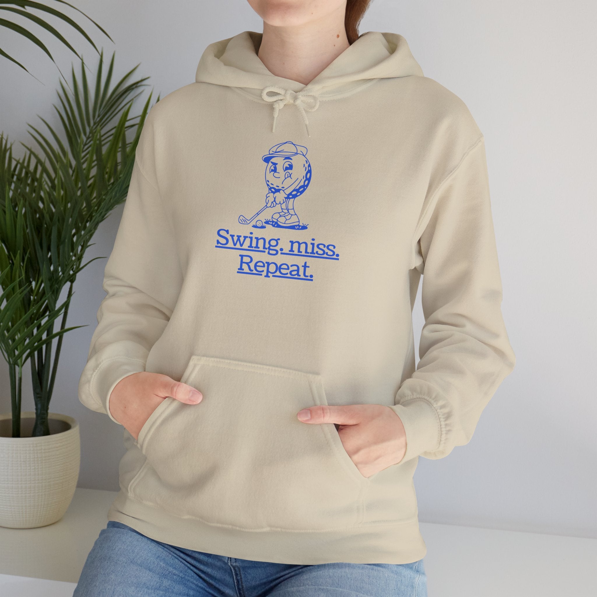 Swing, miss. Repeat.  Golf Hoodie — for all Golf lovers