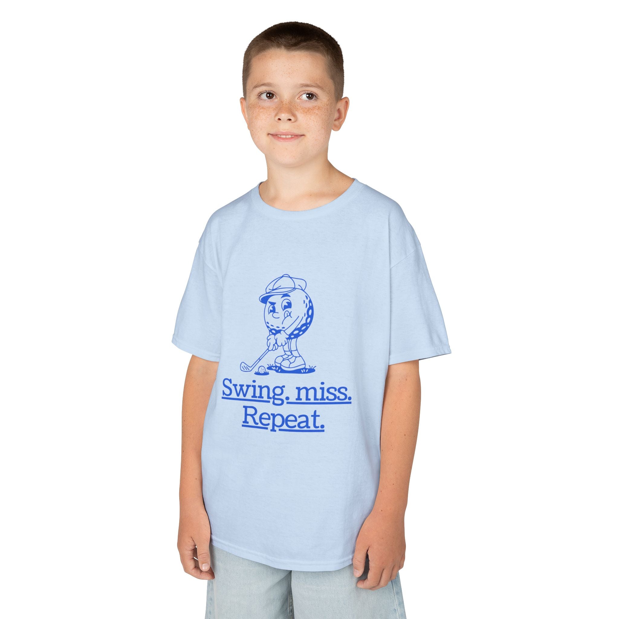 Swing-miss- repeat - funny youth golf t shirt