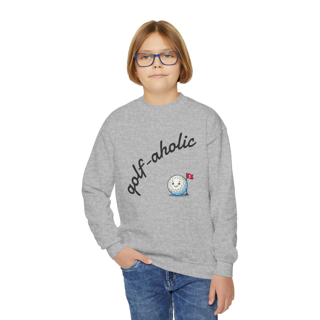 Golf-Aholic Youth Crewneck Sweatshirt