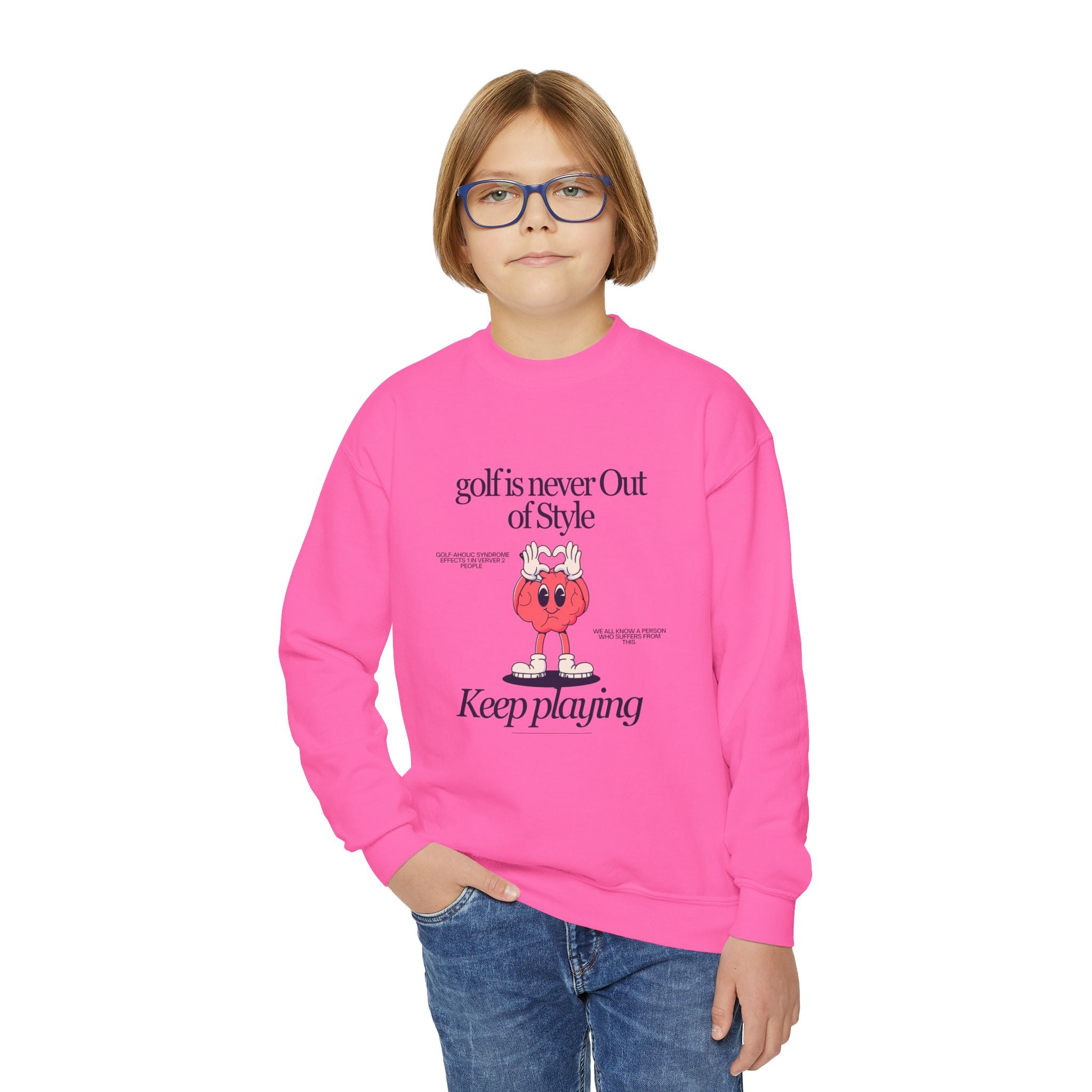 golf is never out of style youth sweatshirt