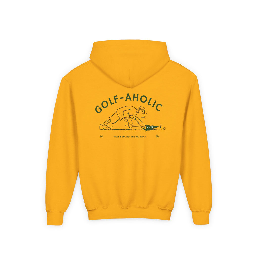 Golf-Aholic Youth Hoodie — Funny Kids Golf Pullover