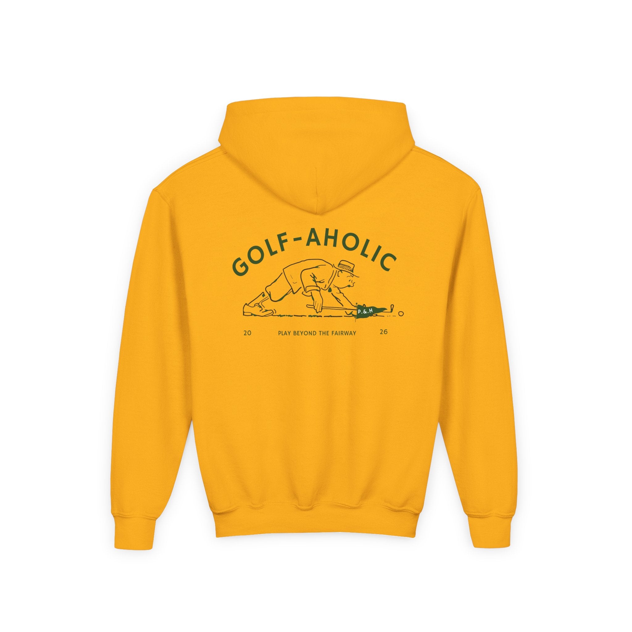 Golf-Aholic Youth Hoodie — Funny Kids Golf Pullover