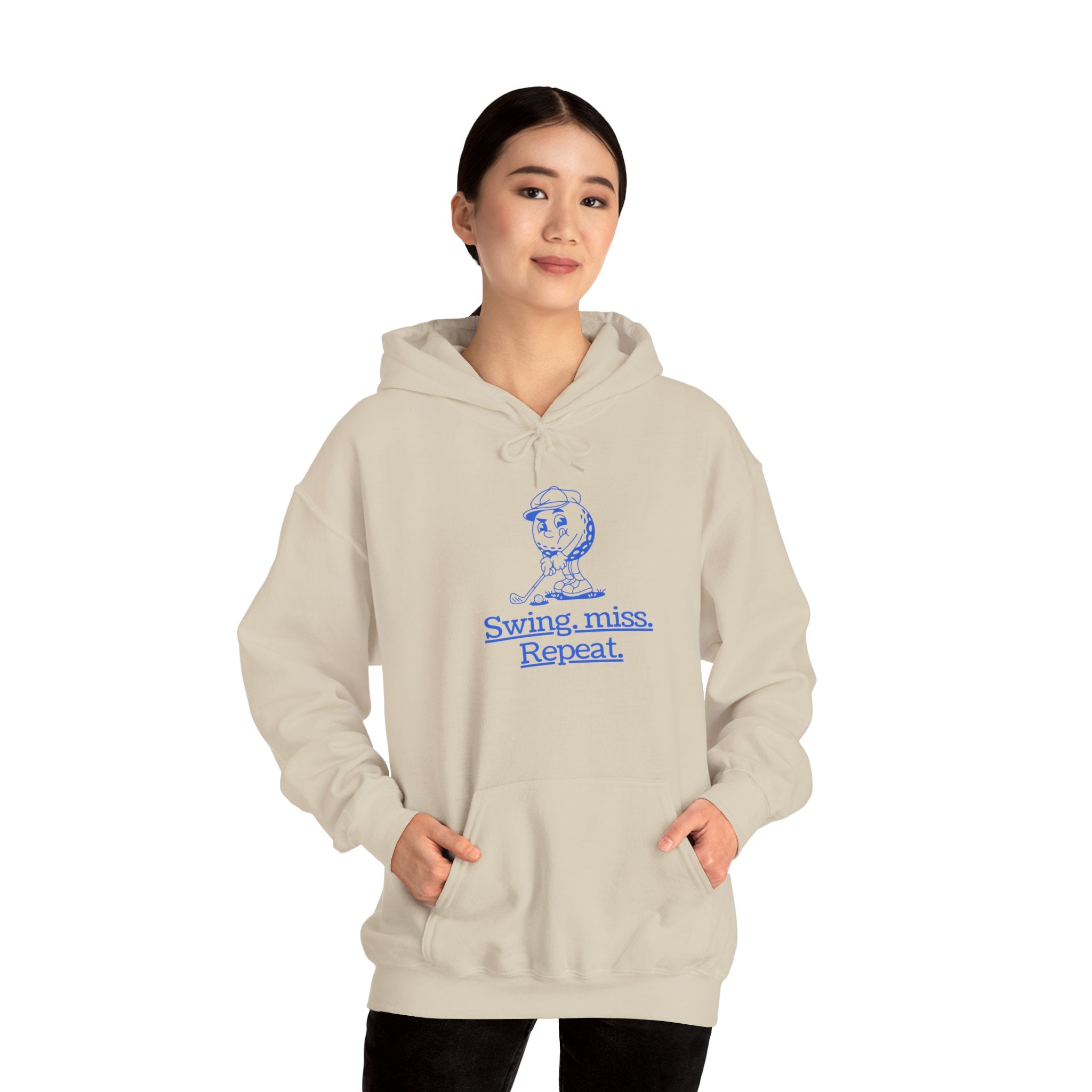 Swing, miss. Repeat.  Golf Hoodie — for all Golf lovers