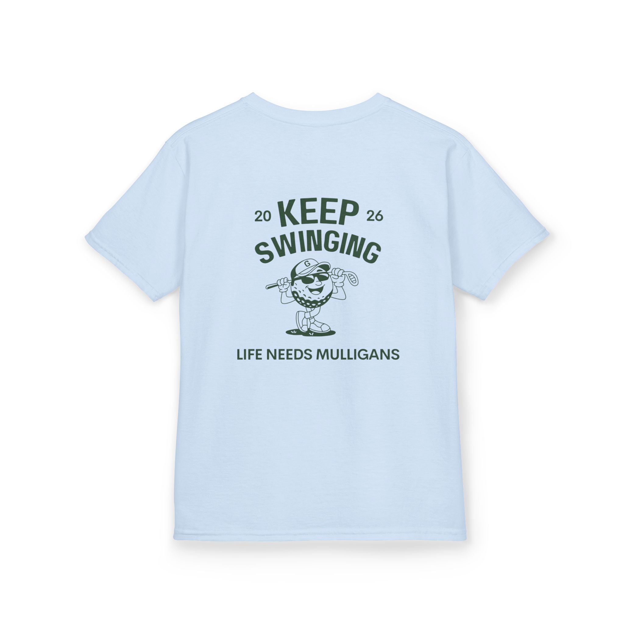 Keep Swinging" life needs mulligans - youth t shirt