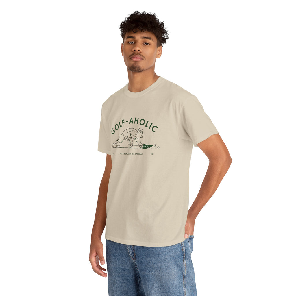 Golf-Aholic -Mens vintage T- Shirt