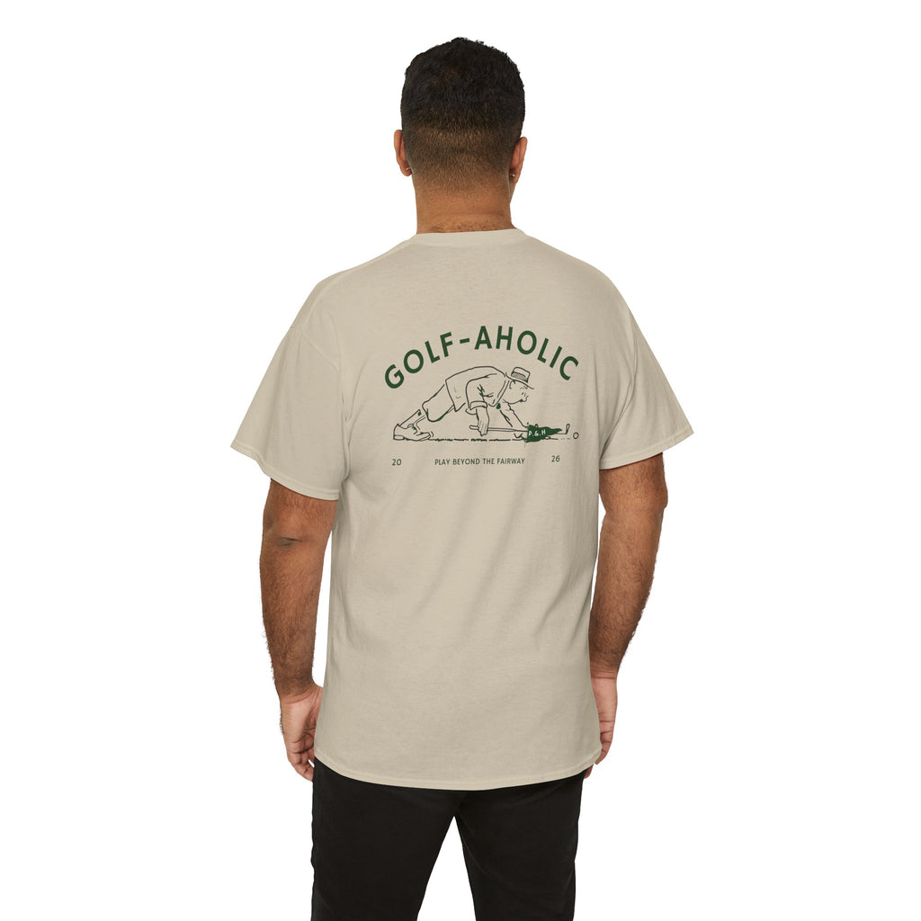 Golf-Aholic -Mens vintage T- Shirt