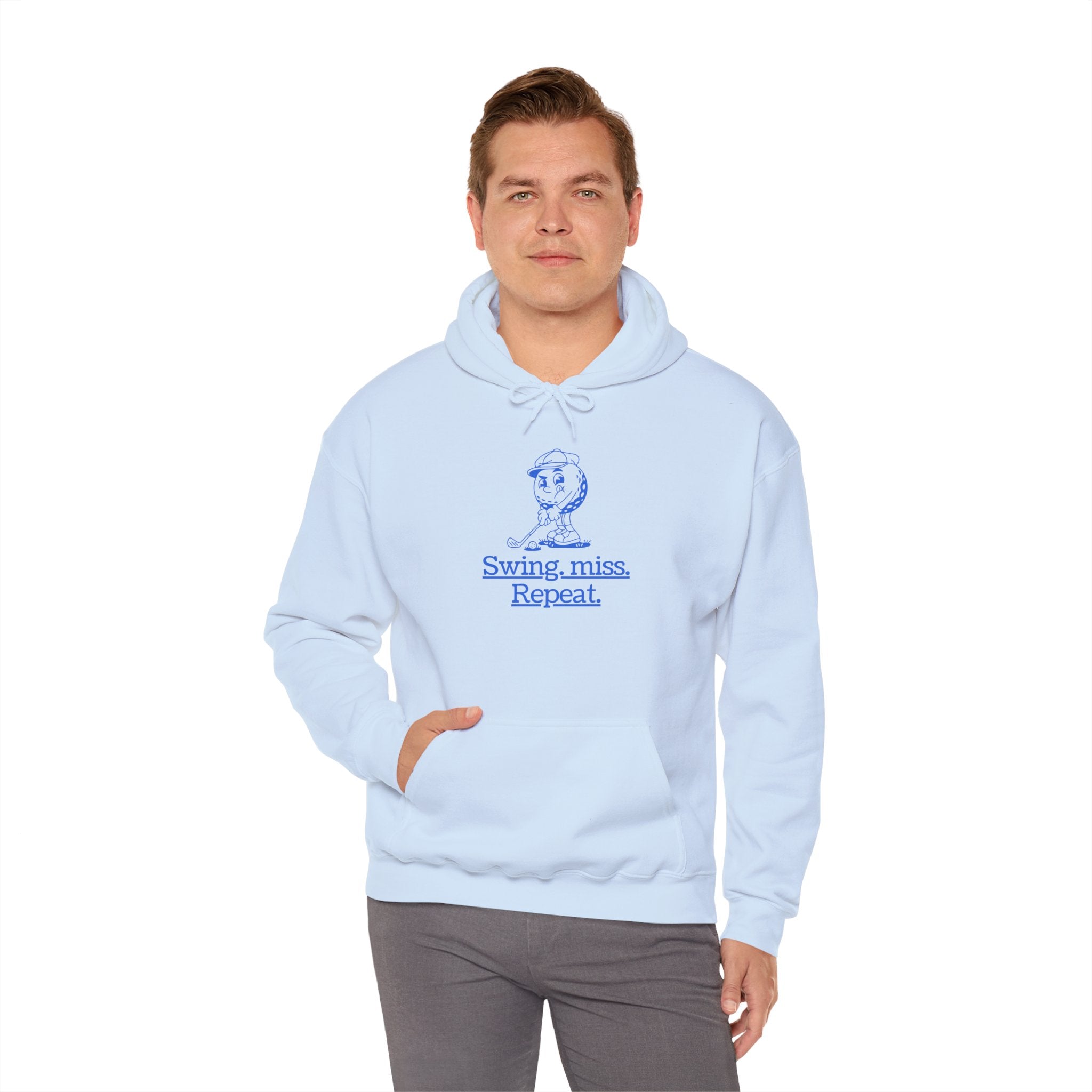Swing, miss. Repeat.  Golf Hoodie — for all Golf lovers