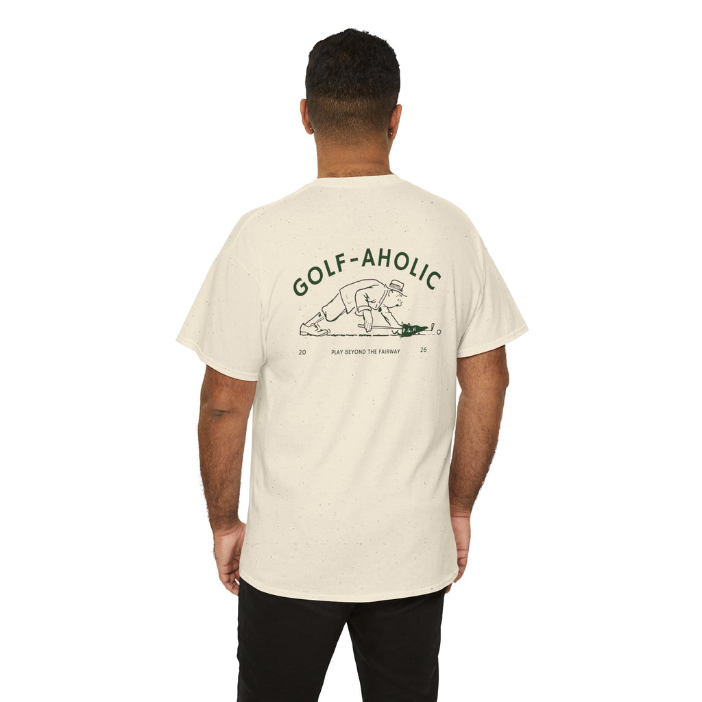 Golf-Aholic -Mens vintage T- Shirt