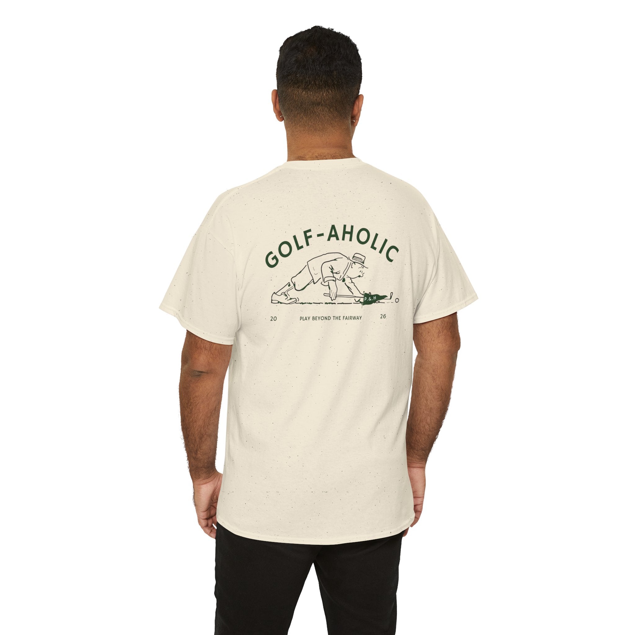 Golf-Aholic -Mens vintage T- Shirt