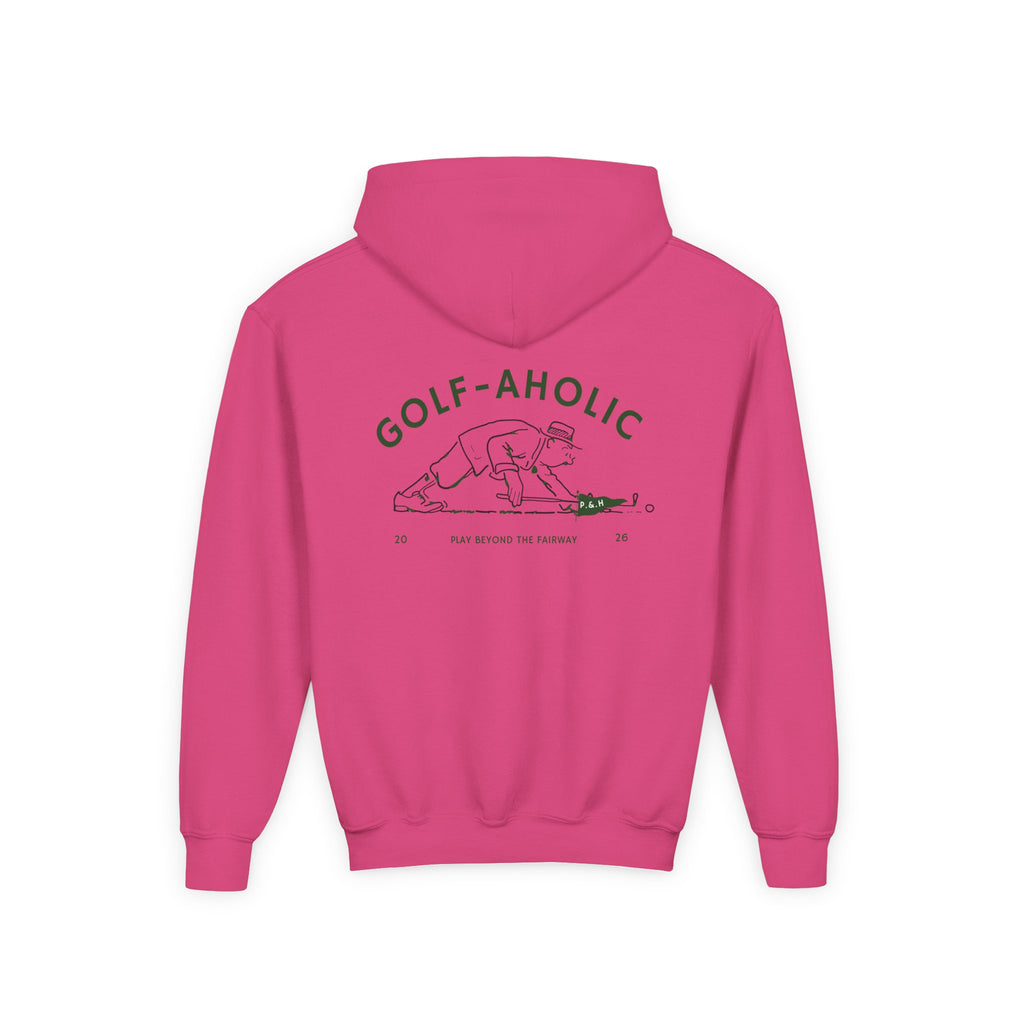Golf-Aholic Youth Hoodie — Funny Kids Golf Pullover