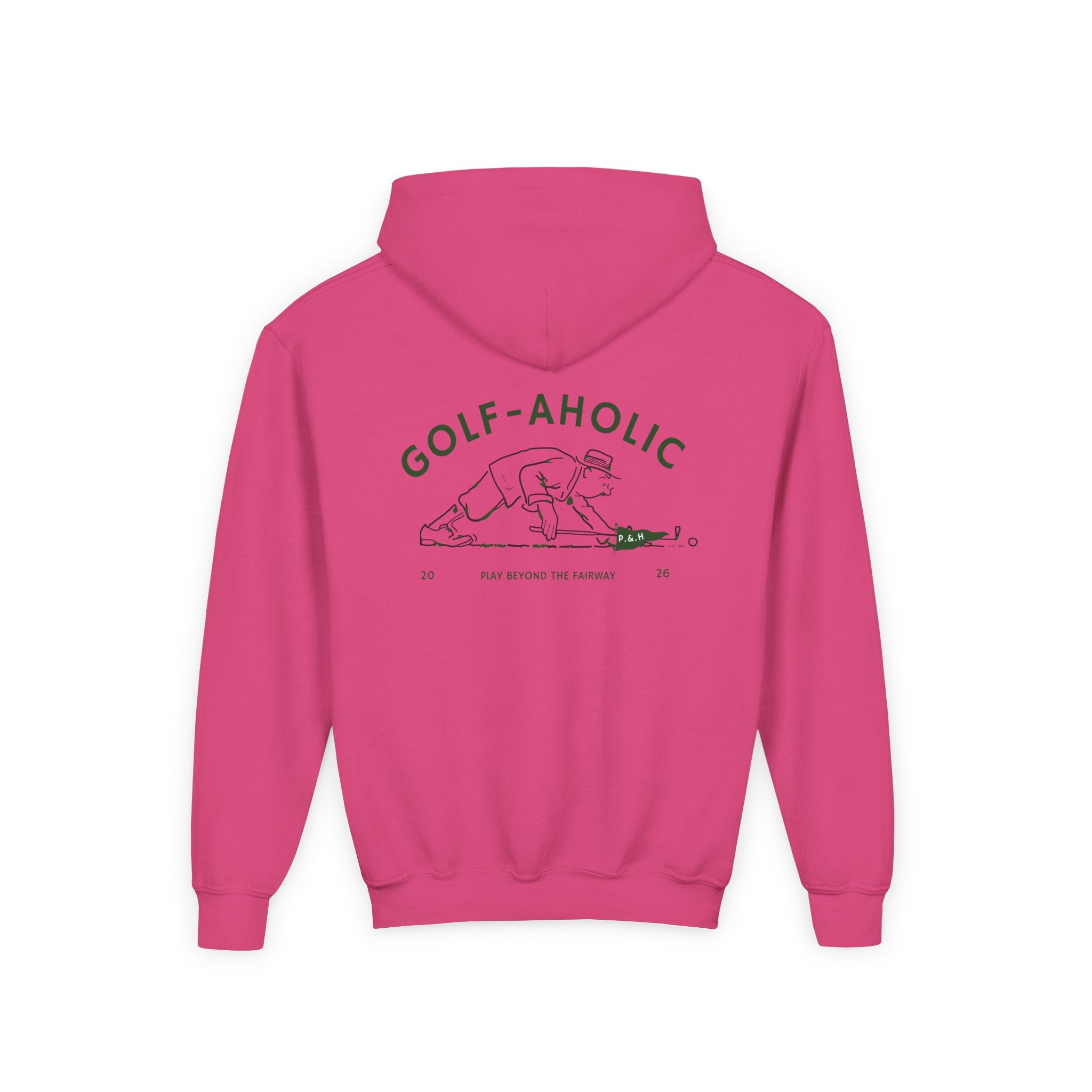 Golf-Aholic Youth Hoodie — Funny Kids Golf Pullover