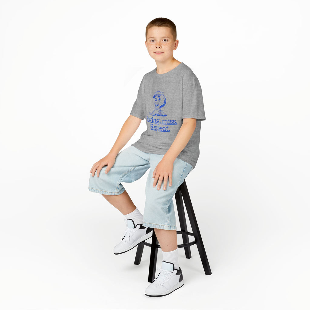 Swing-miss- repeat - funny youth golf t shirt