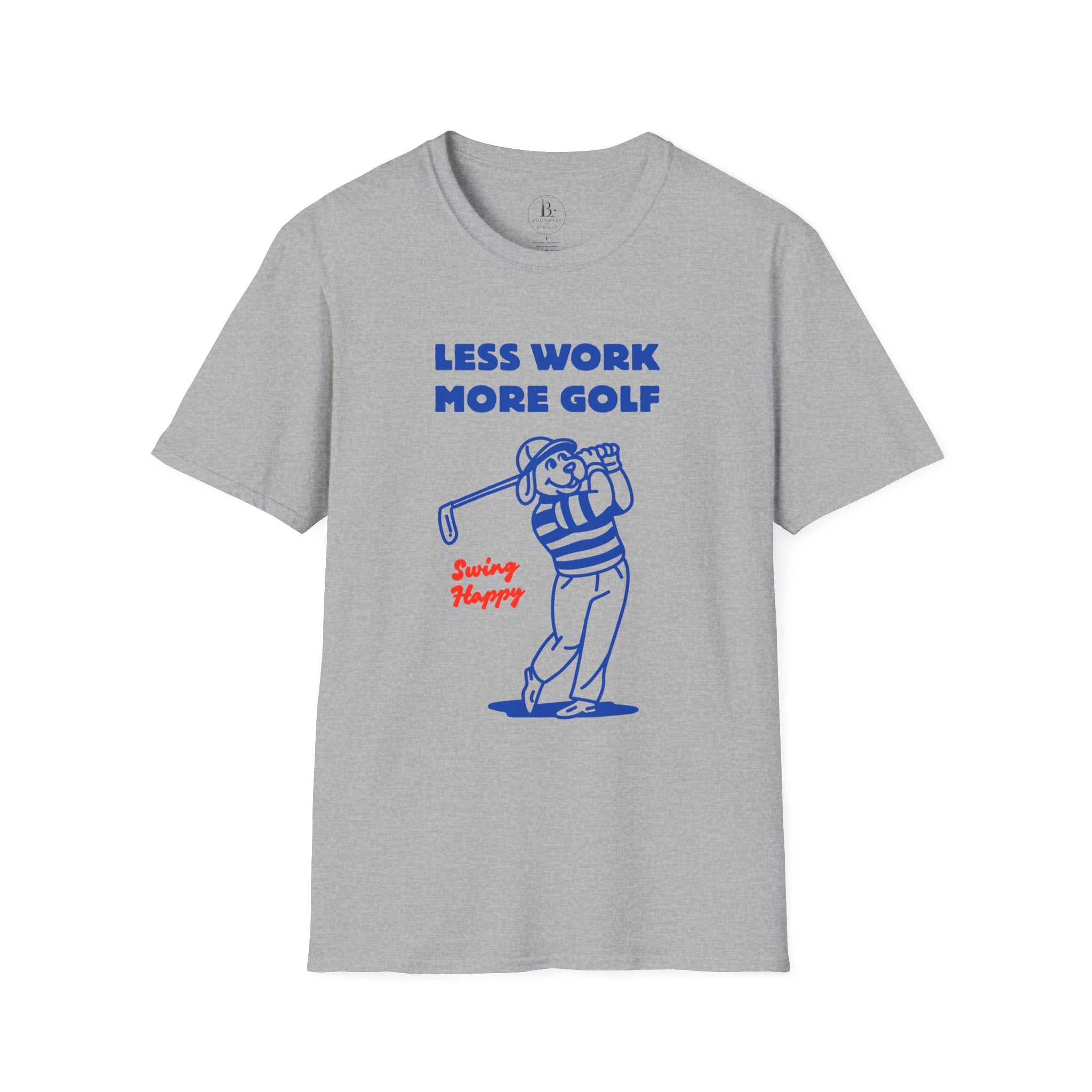 Copy of Golf T-Shirt — "Less Work More Golf" Retro Golfer Graphic Tee