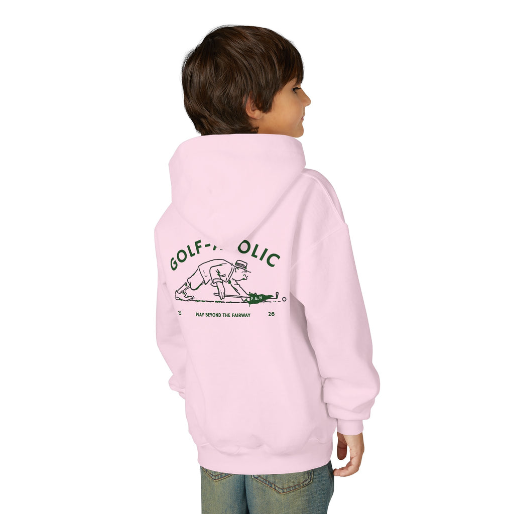 Golf-Aholic Youth Hoodie — Funny Kids Golf Pullover