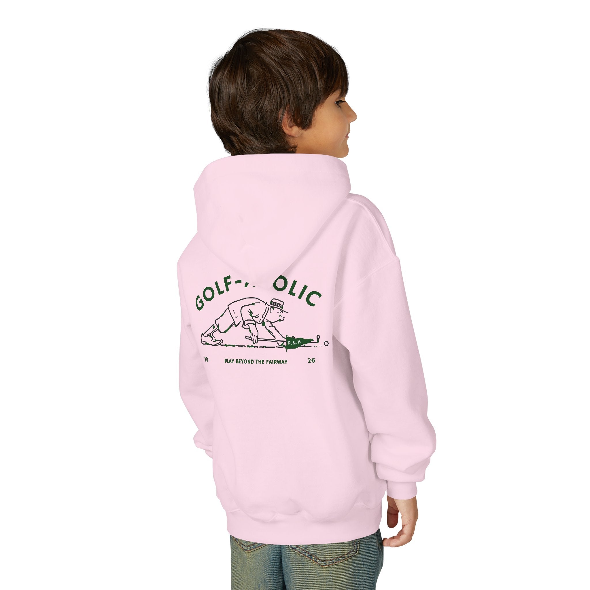 Golf-Aholic Youth Hoodie — Funny Kids Golf Pullover