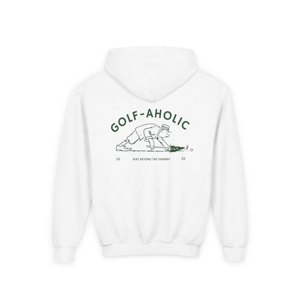 Golf-Aholic Youth Hoodie — Funny Kids Golf Pullover