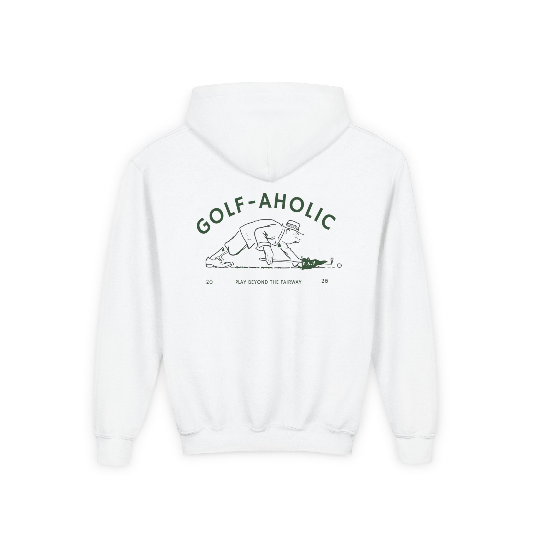 Golf-Aholic Youth Hoodie — Funny Kids Golf Pullover