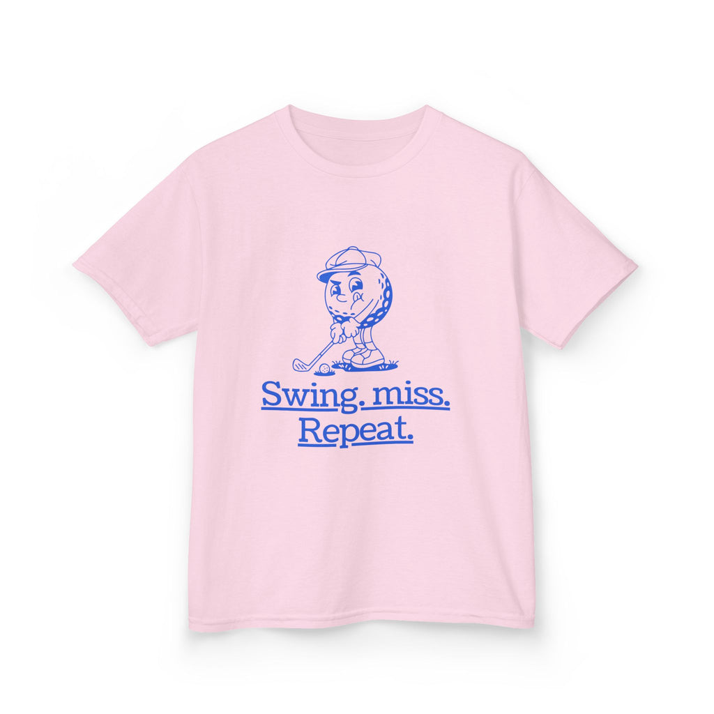 Swing-miss- repeat - funny youth golf t shirt