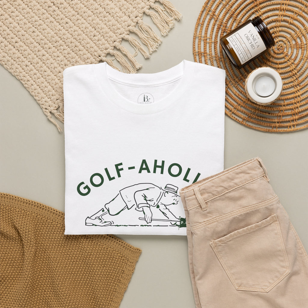 Golf-Aholic -Mens vintage T- Shirt