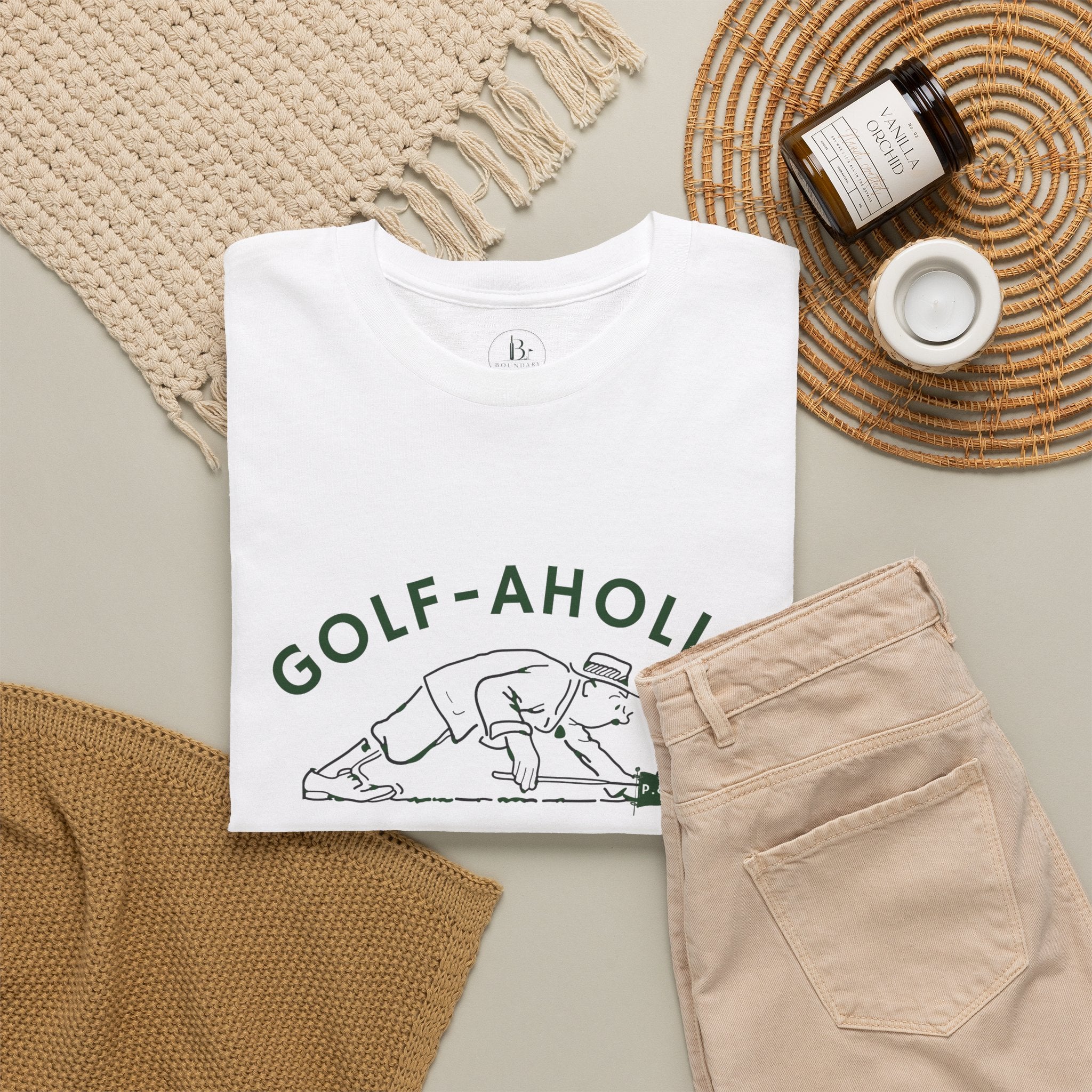 Golf-Aholic -Mens vintage T- Shirt