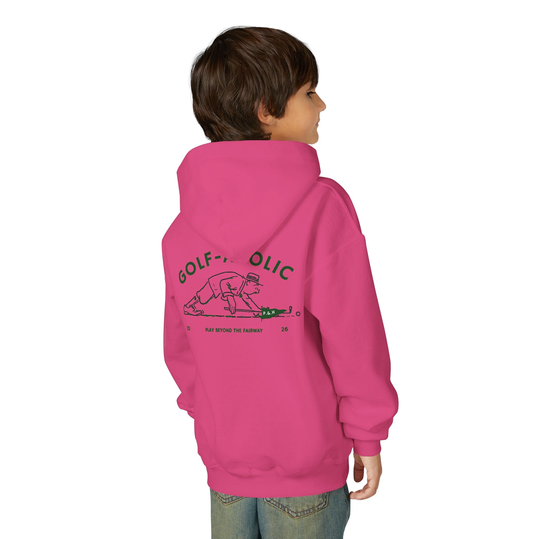 Golf-Aholic Youth Hoodie — Funny Kids Golf Pullover