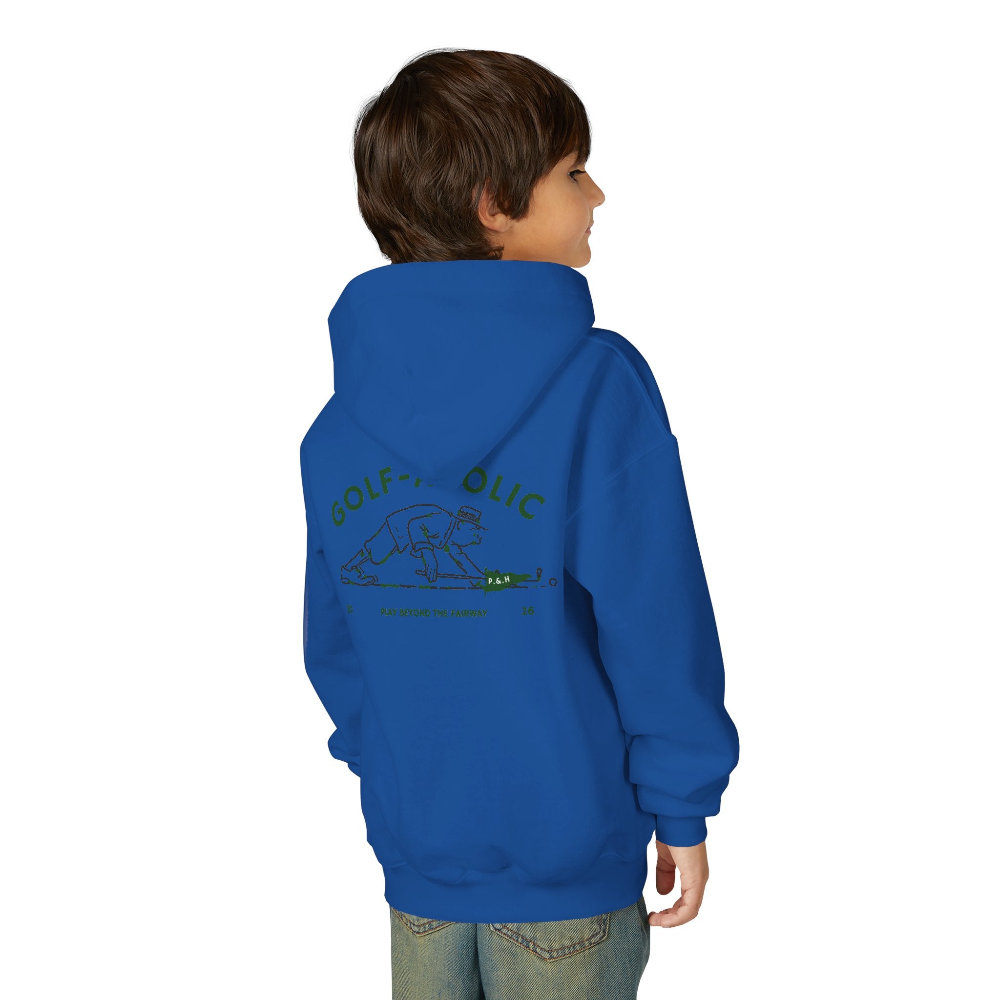 Golf-Aholic Youth Hoodie — Funny Kids Golf Pullover