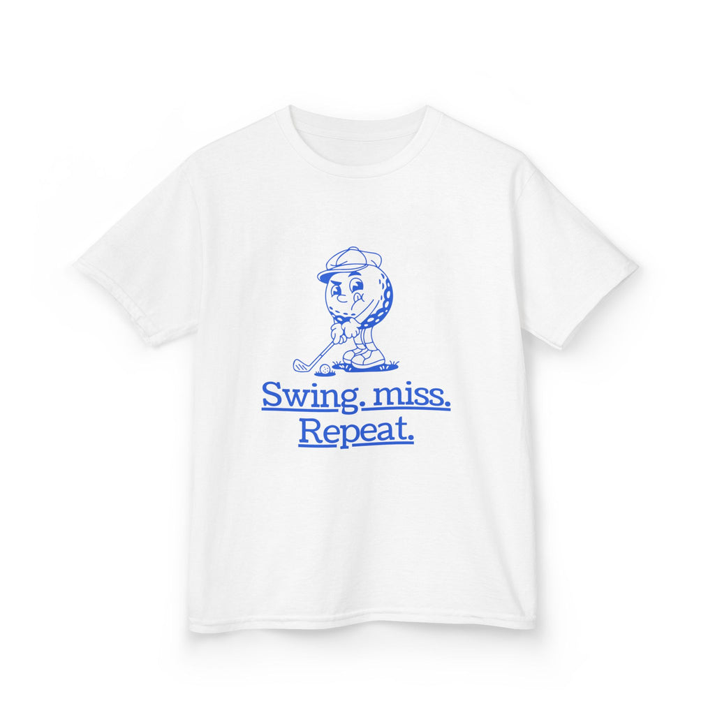 Swing-miss- repeat - funny youth golf t shirt