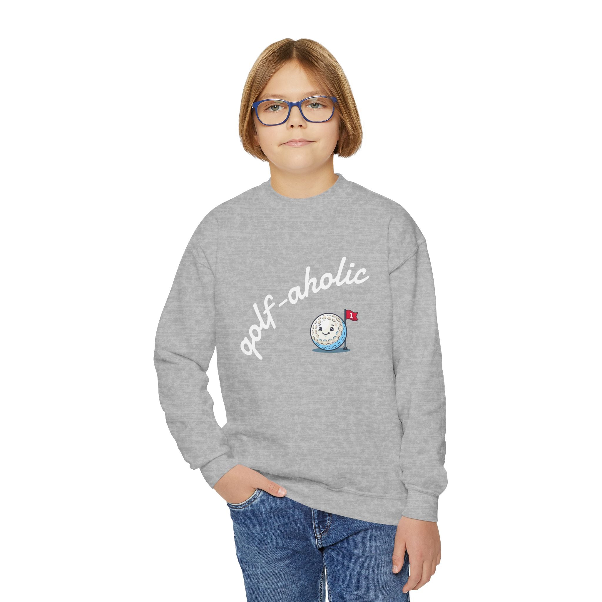 golf-aholic Youth Crewneck Sweatshirt