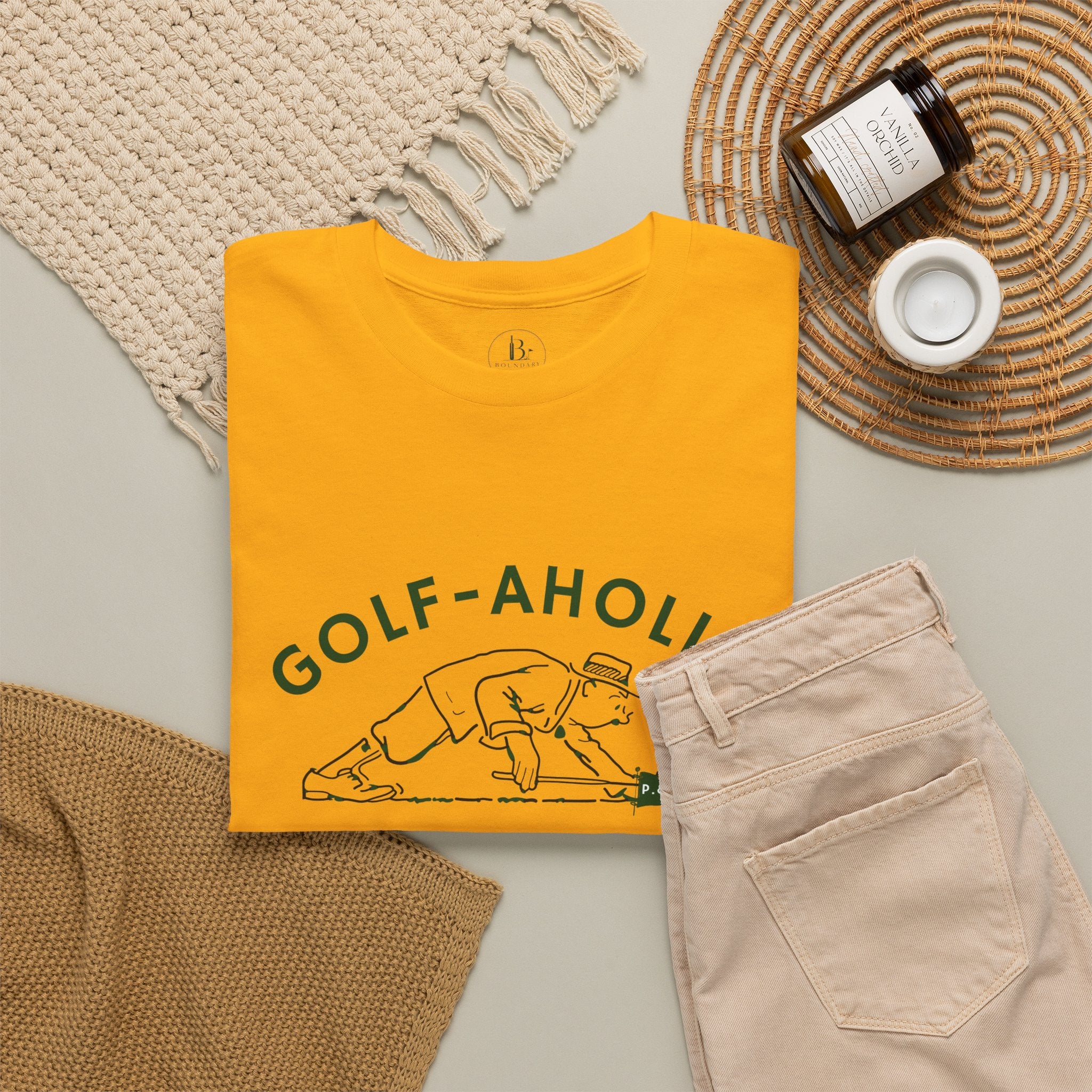 Golf-Aholic -Mens vintage T- Shirt