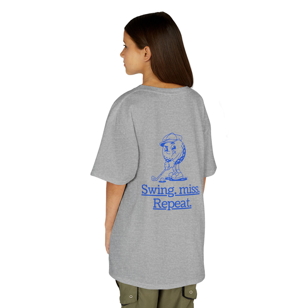 Swing-miss- repeat - funny youth golf t shirt