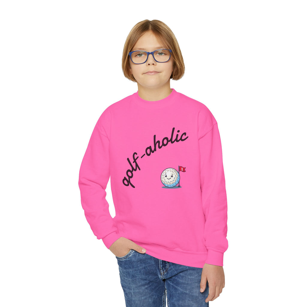 Golf-Aholic Youth Crewneck Sweatshirt